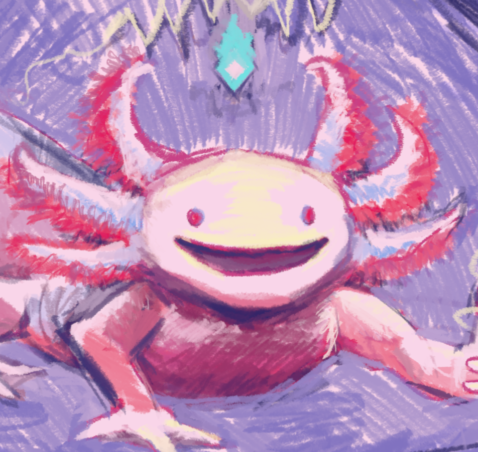 Axolotl Art by KEV CHANG